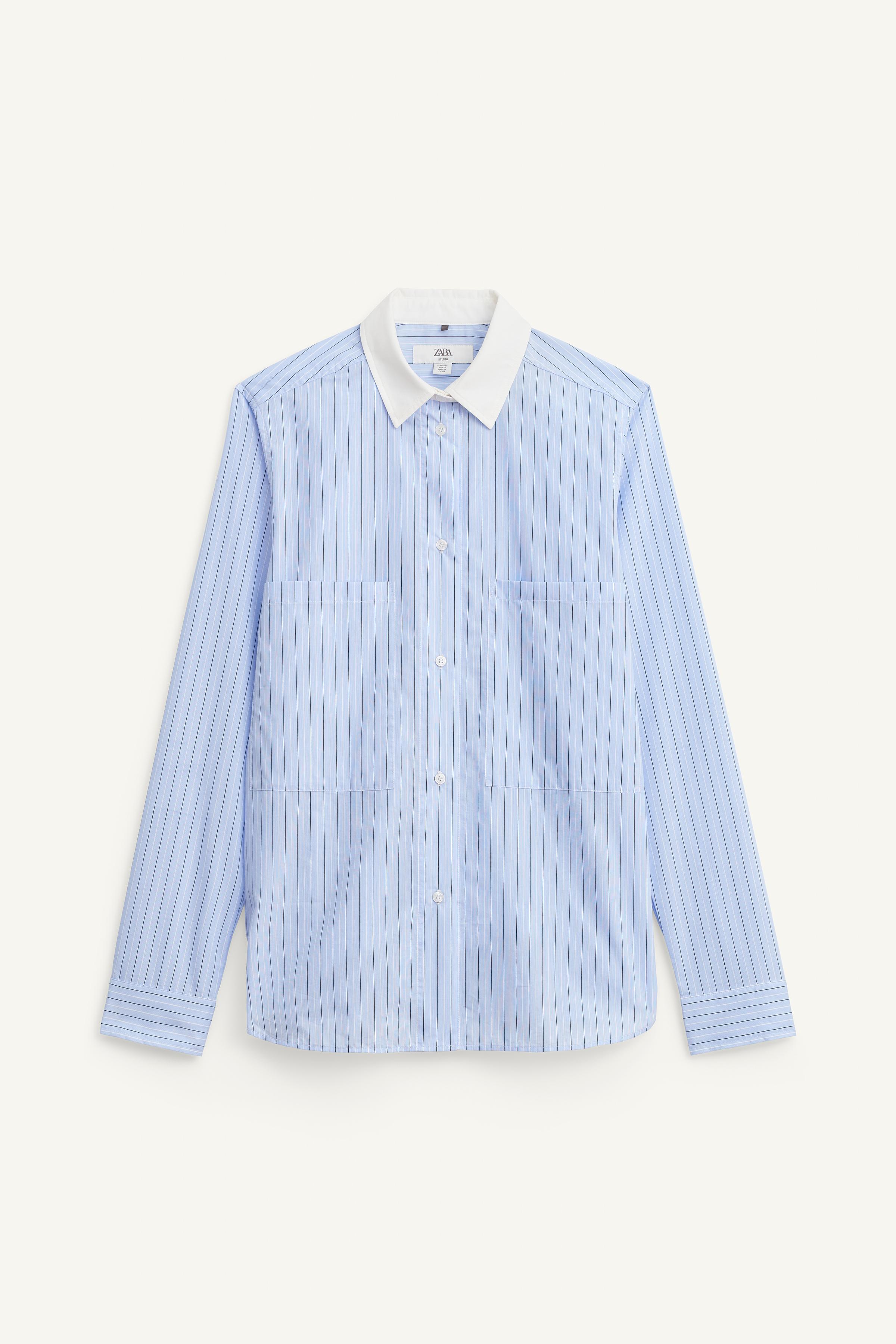 CONTRAST COLLAR STRIPED SHIRT LIMITED EDITION